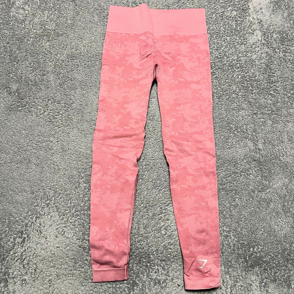 Gymshark Leggings Pants Womens XS Adapt Camo Seamless Leggings Pink